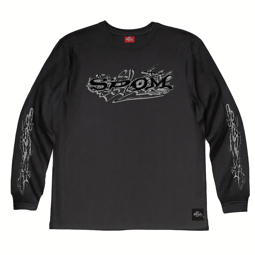 LINES WAFFLE LONG SLEEVE SHIRT